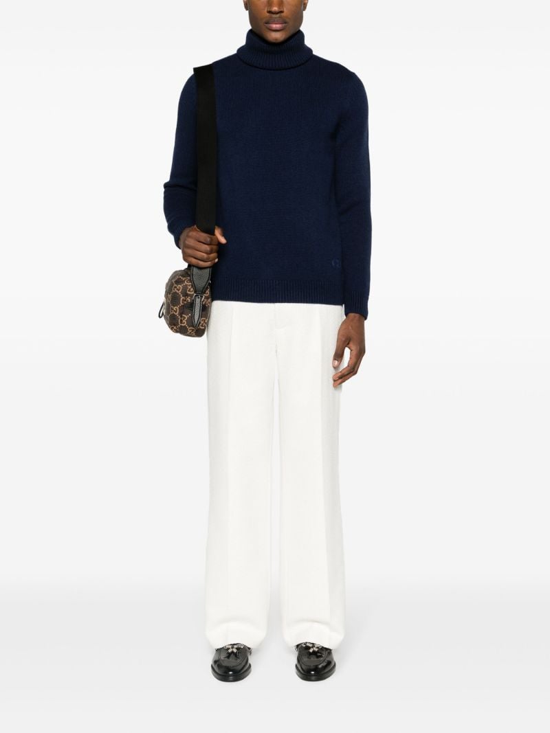Blue Gg Cashmere Sweater
