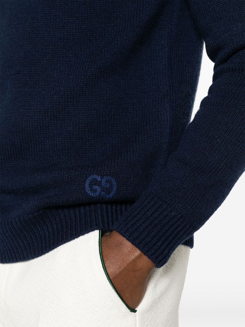 Blue Gg Cashmere Sweater