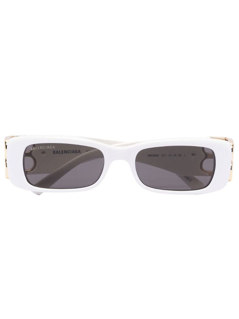 White Dynasty Rectangle Sunglasses