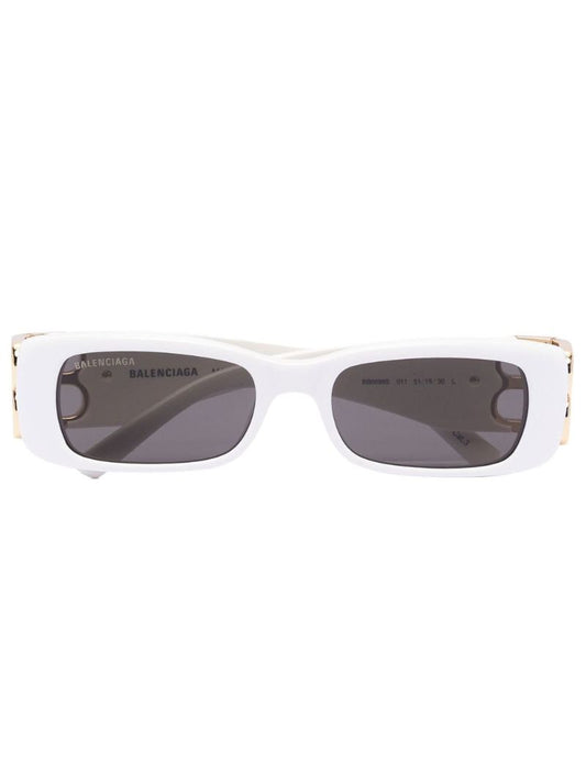 White Dynasty Rectangle Sunglasses