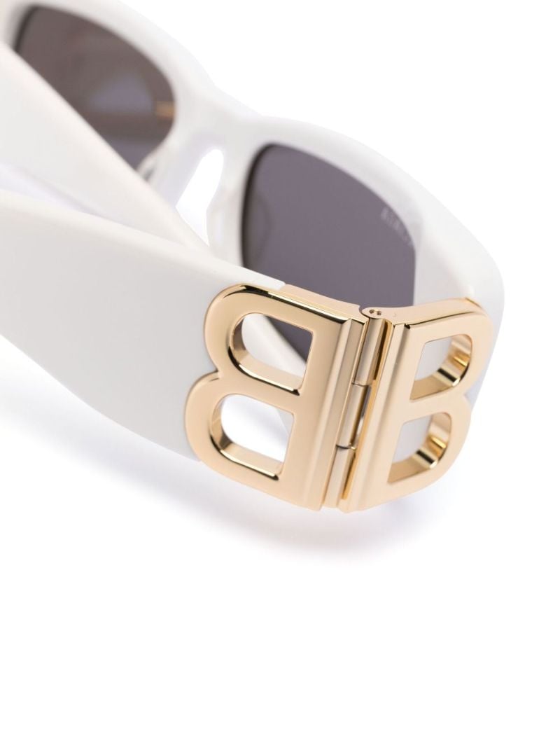 White Dynasty Rectangle Sunglasses