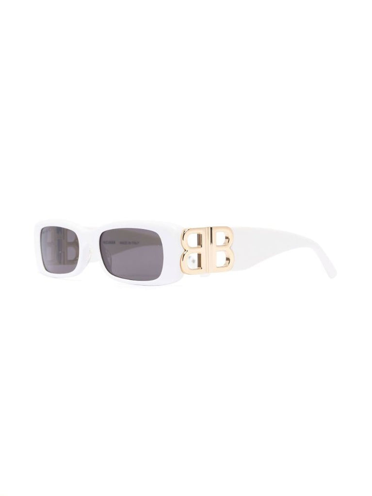 White Dynasty Rectangle Sunglasses