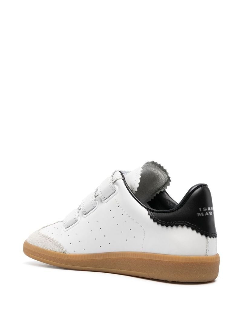 White Beth Low-top Touch Strap Sneakers