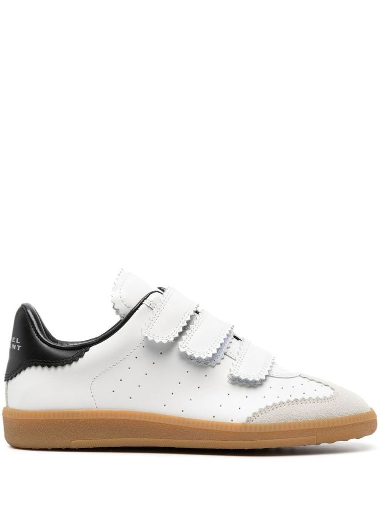 White Beth Low-top Touch Strap Sneakers