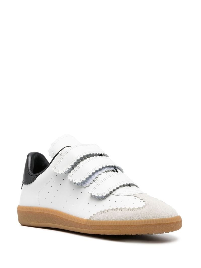 White Beth Low-top Touch Strap Sneakers
