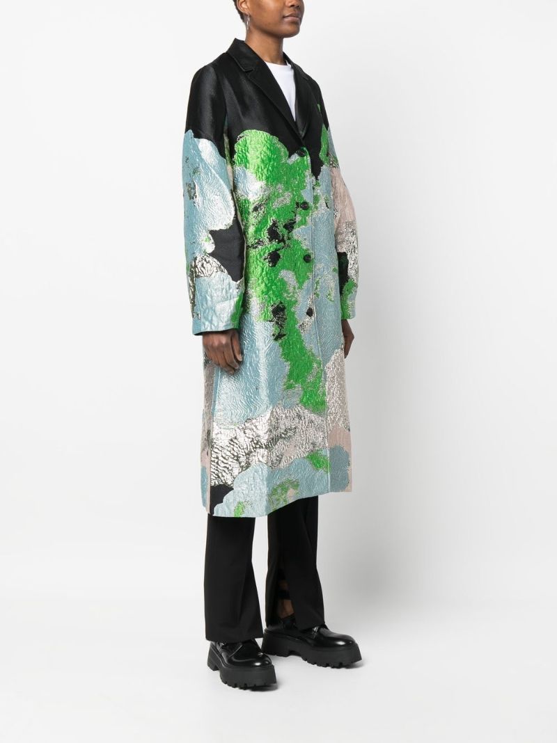 Blue Cornelia Single-breasted Coat