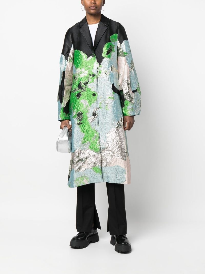 Blue Cornelia Single-breasted Coat