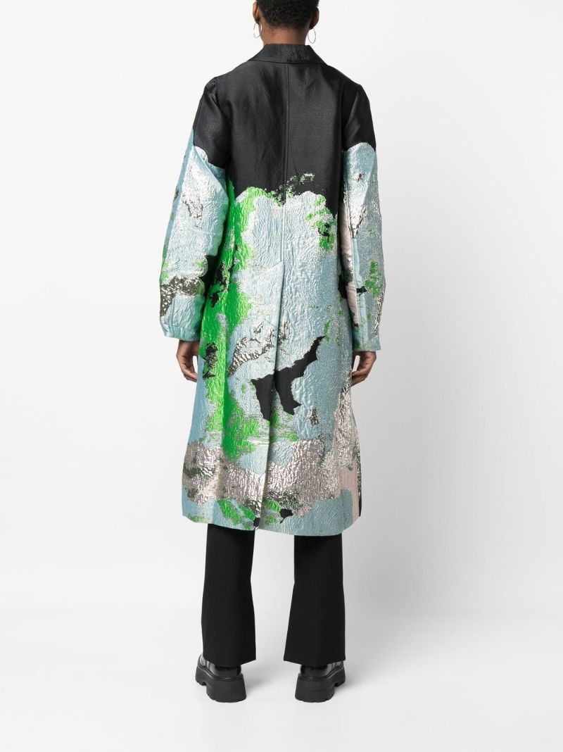 Blue Cornelia Single-breasted Coat