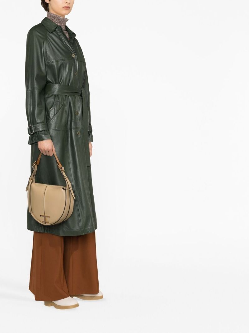 Neutral T Timeless Leather Hobo Bag