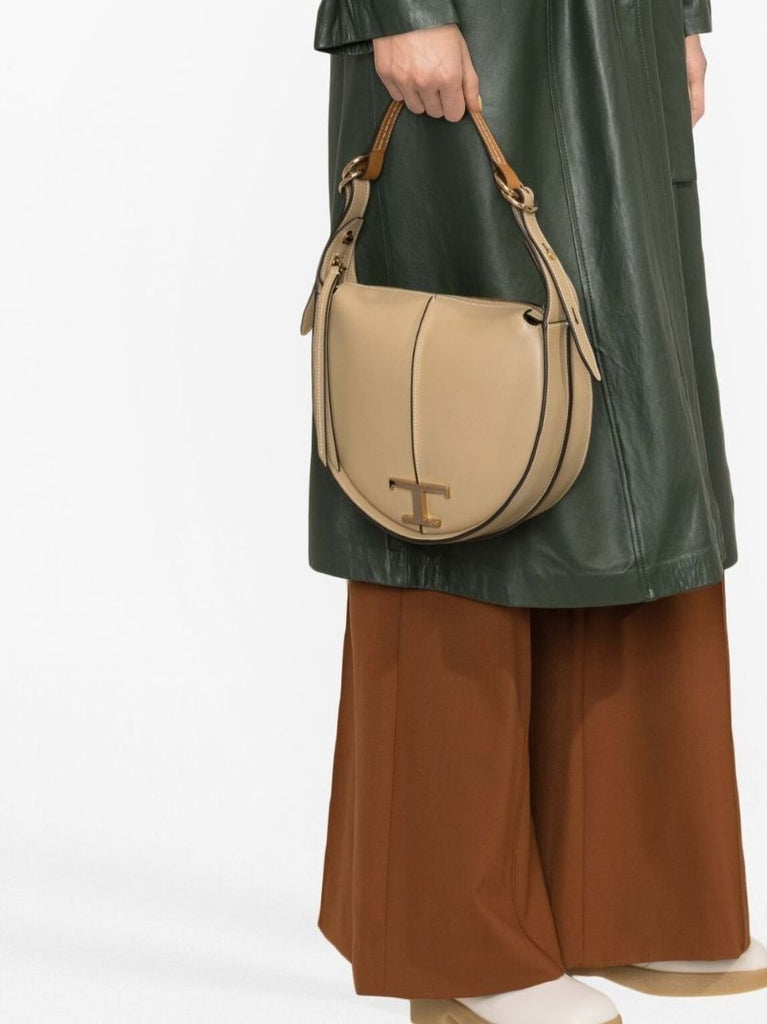 Neutral T Timeless Leather Hobo Bag