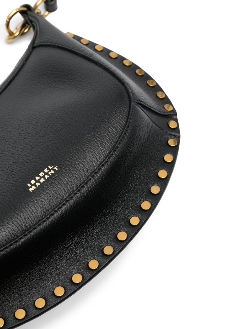 Black Oskan Moon Leather Shoulder Bag