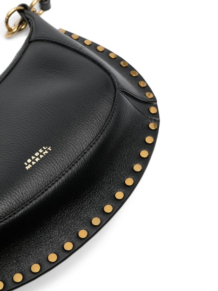 Black Oskan Moon Leather Shoulder Bag