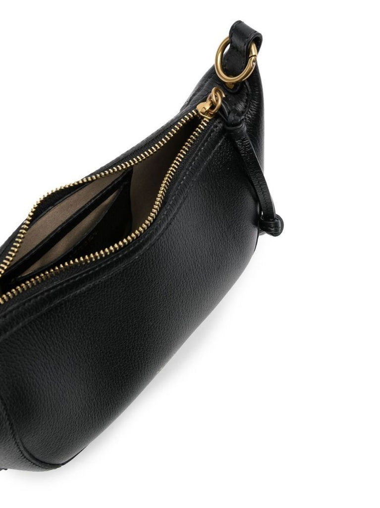 Black Oskan Moon Leather Shoulder Bag