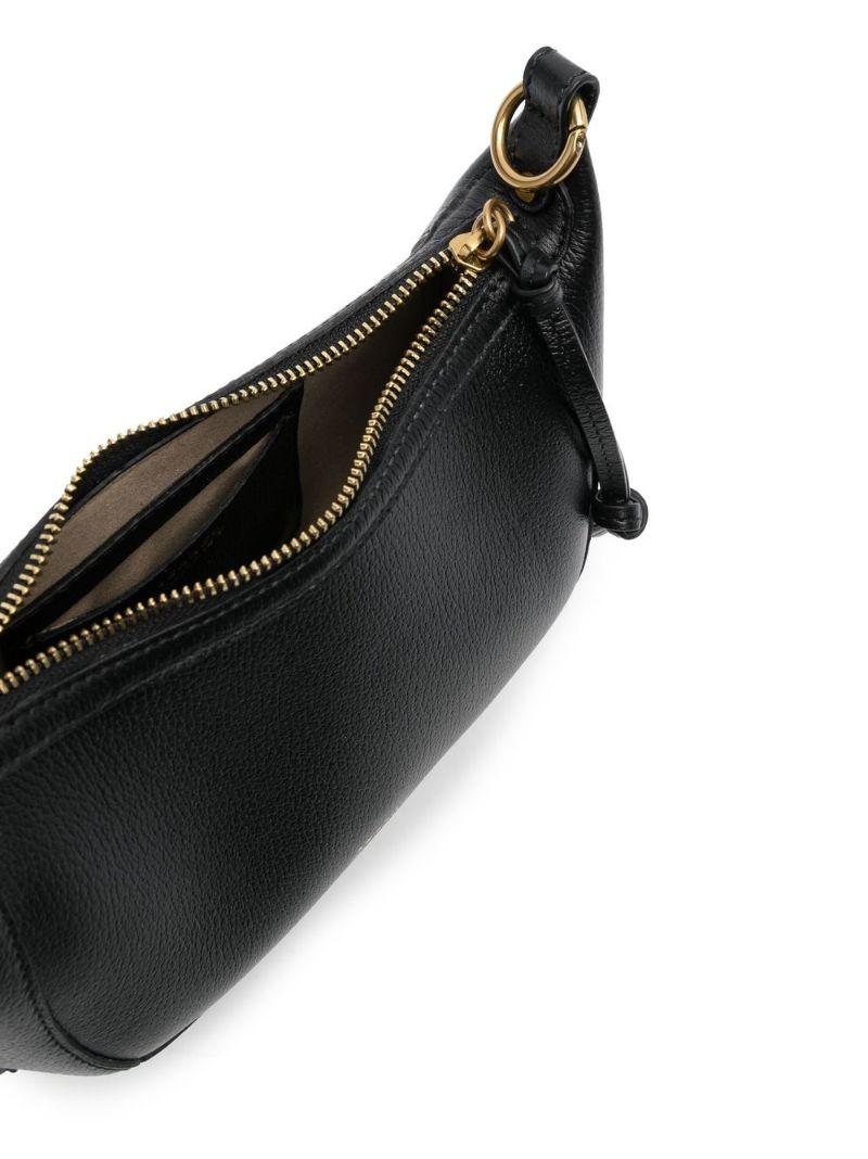 Black Oskan Moon Leather Shoulder Bag