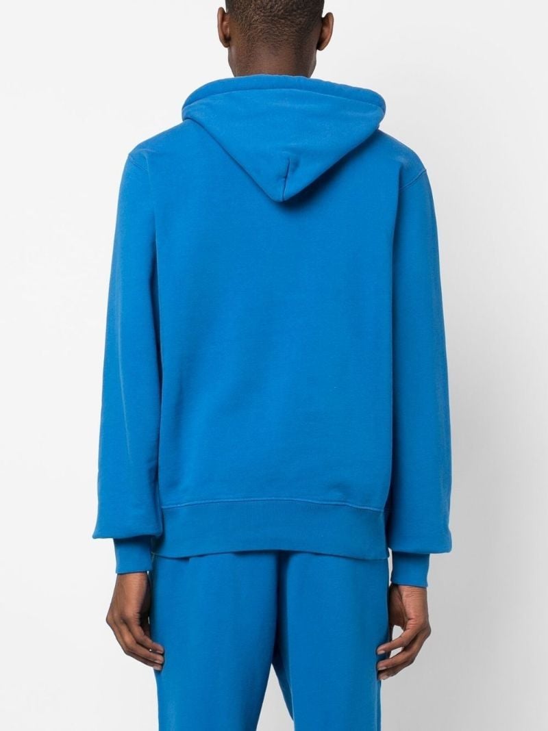 Blue Multi Cord Drawstring Cotton Hoodie