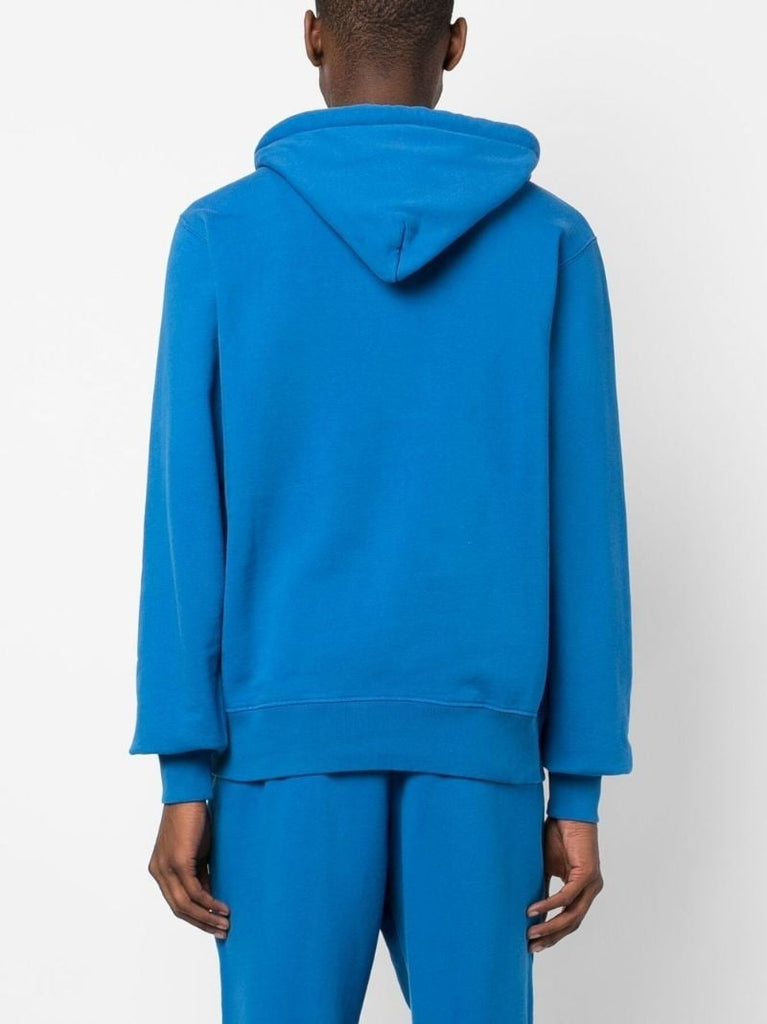 Blue Multi Cord Drawstring Cotton Hoodie