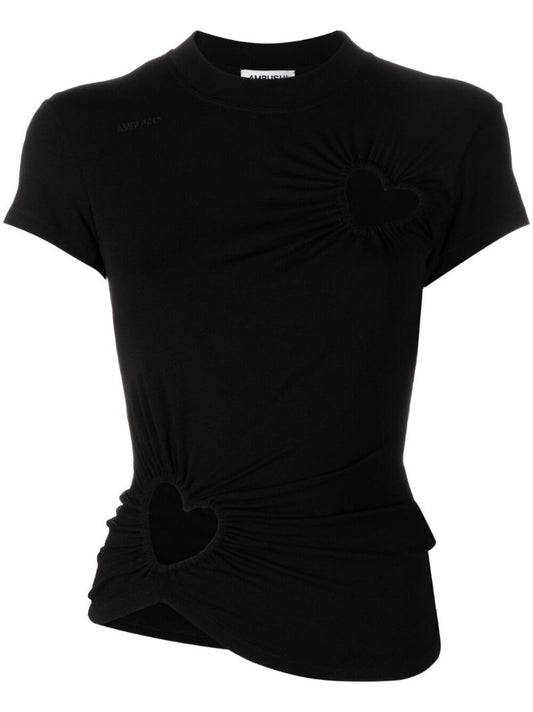 Black Heart Cut-out T-shirt