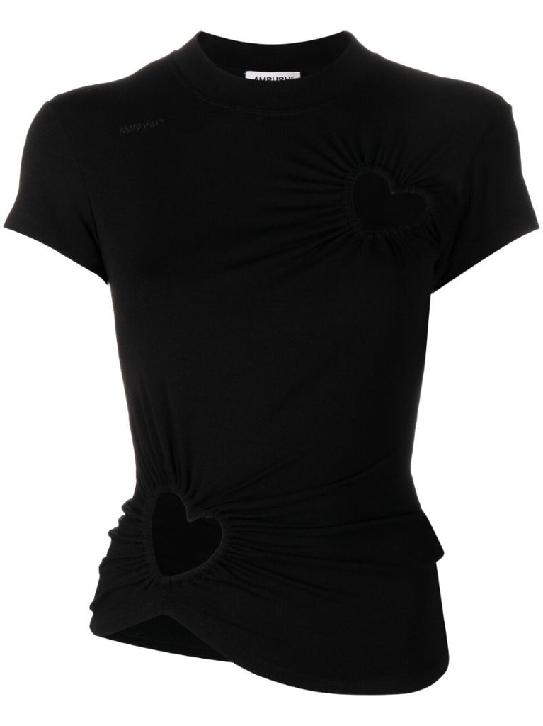 Black Heart Cut-out T-shirt