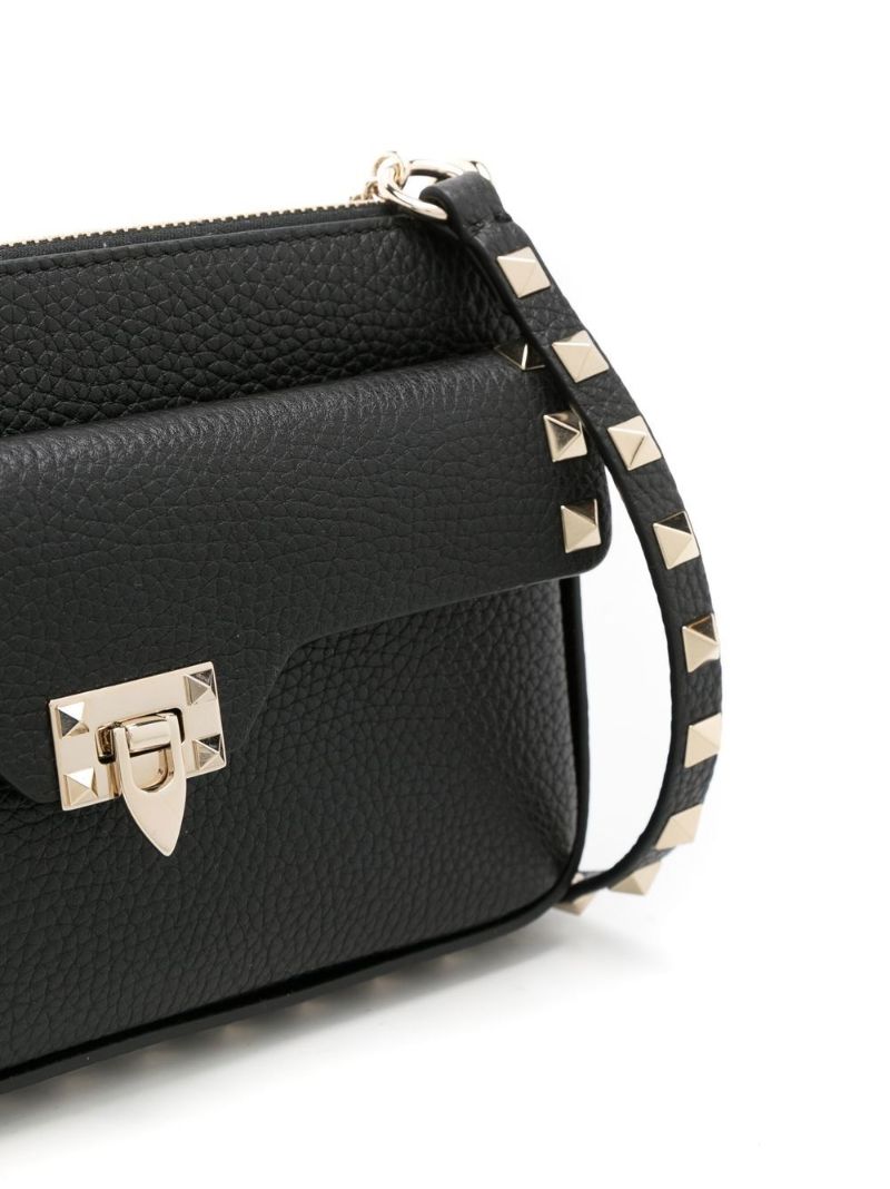 Black Rockstud Chain Link Mini Bag