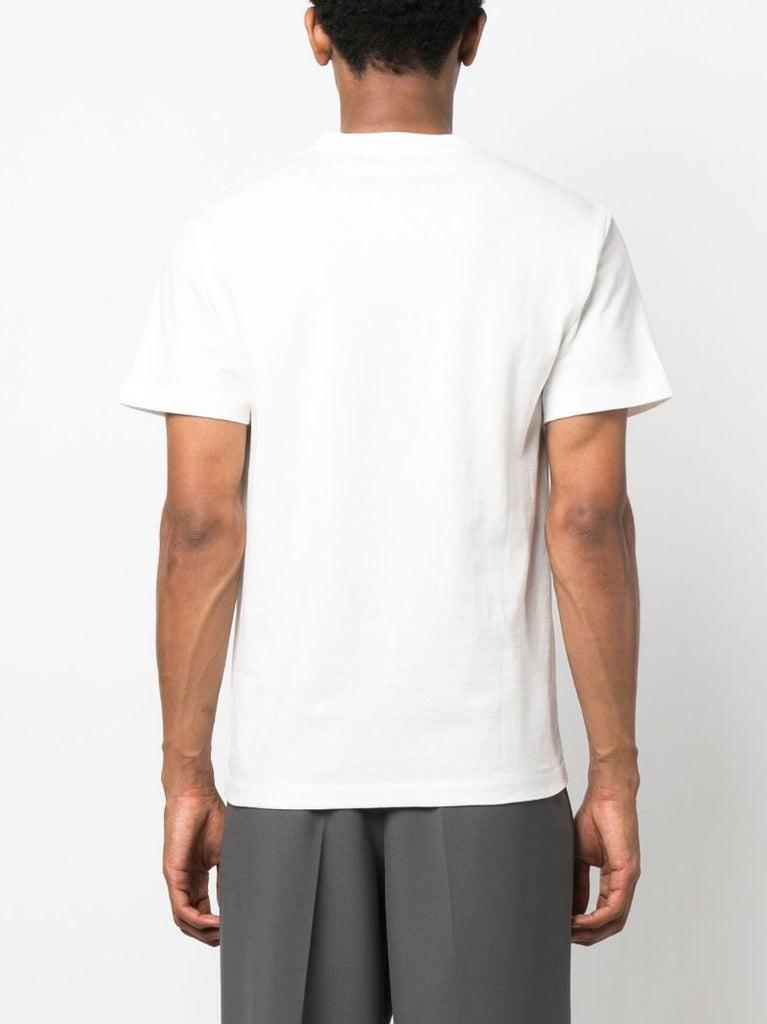 White Revolve Logo Print Cotton T-shirt