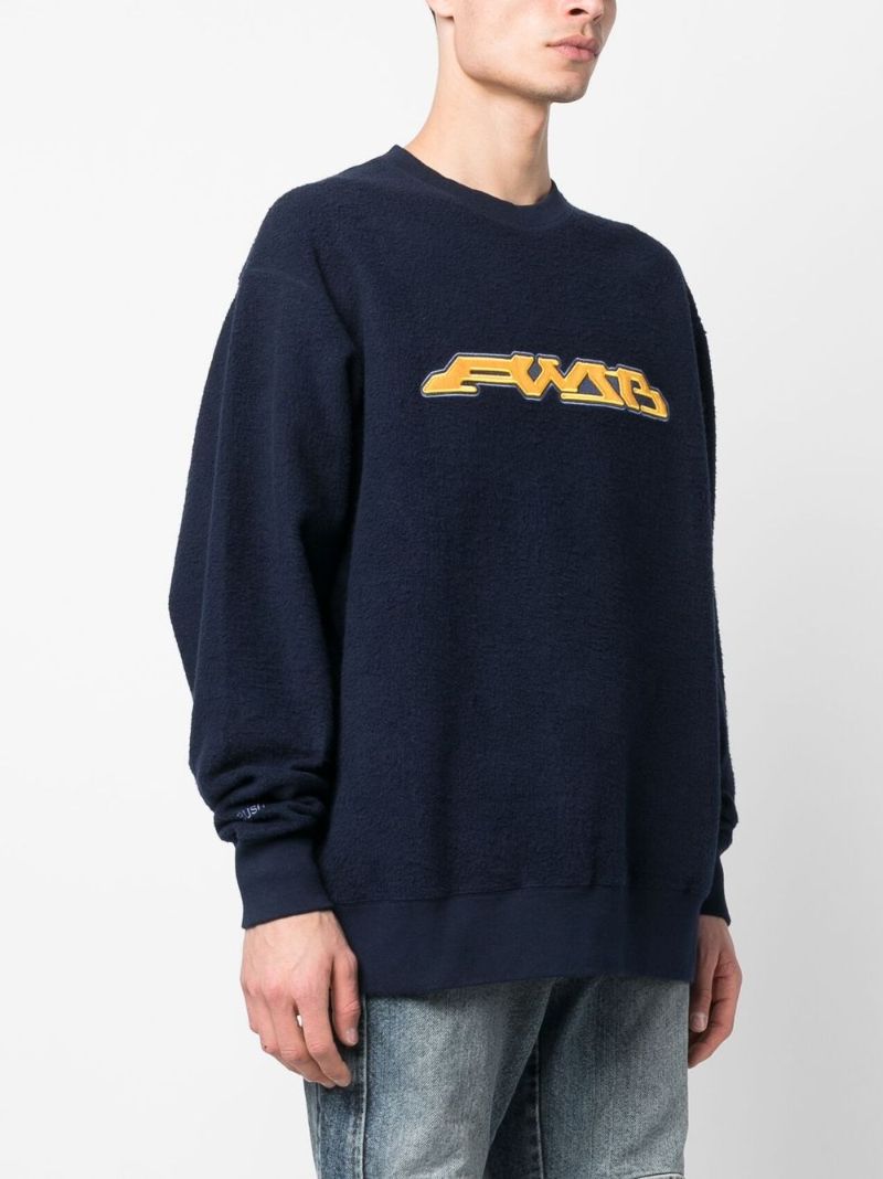 Blue Logo Embroidered Sweatshirt