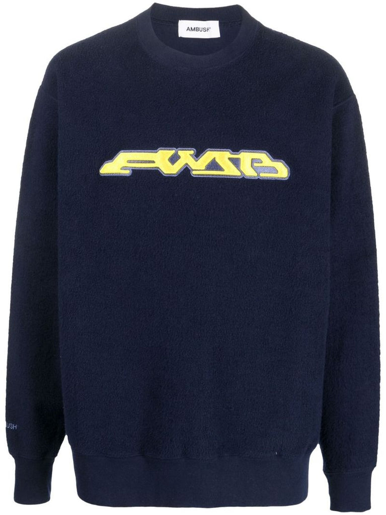 Blue Logo Embroidered Sweatshirt