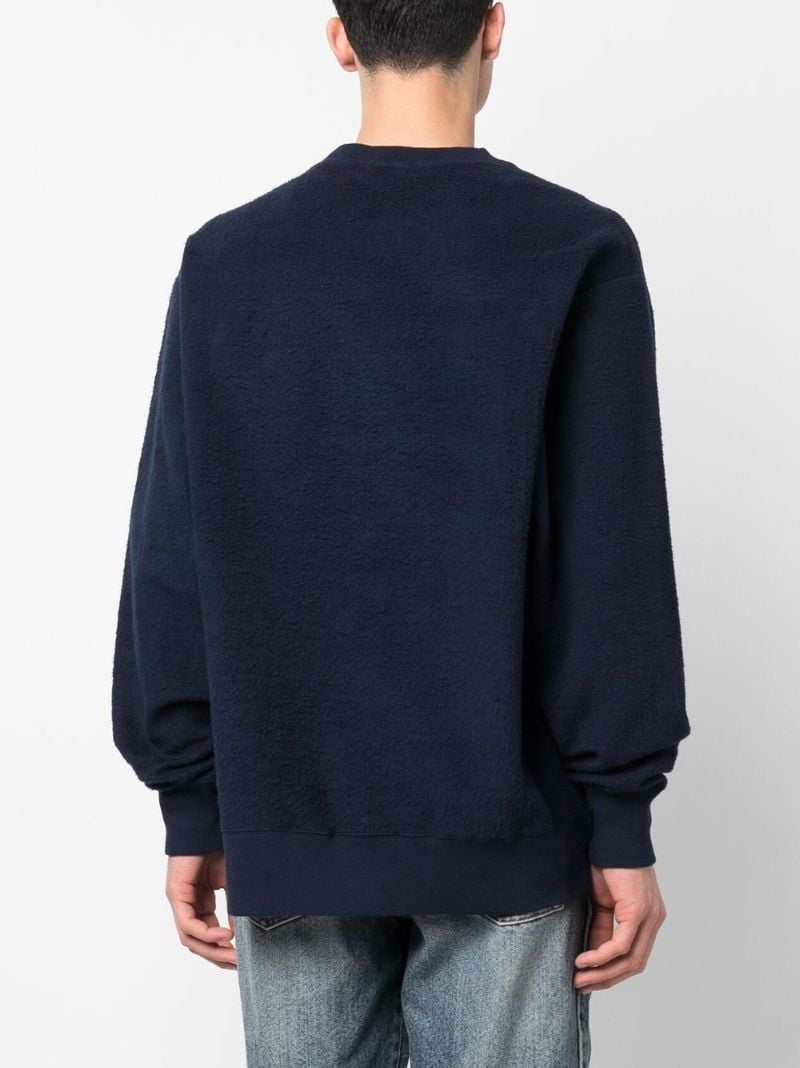 Blue Logo Embroidered Sweatshirt
