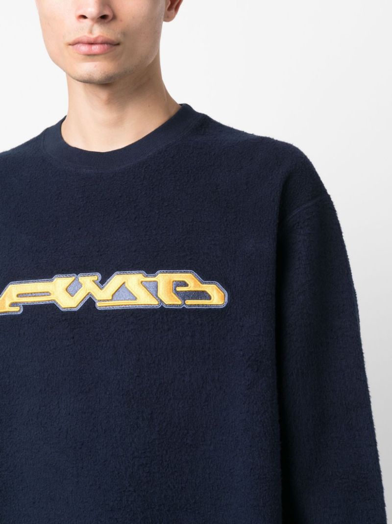 Blue Logo Embroidered Sweatshirt