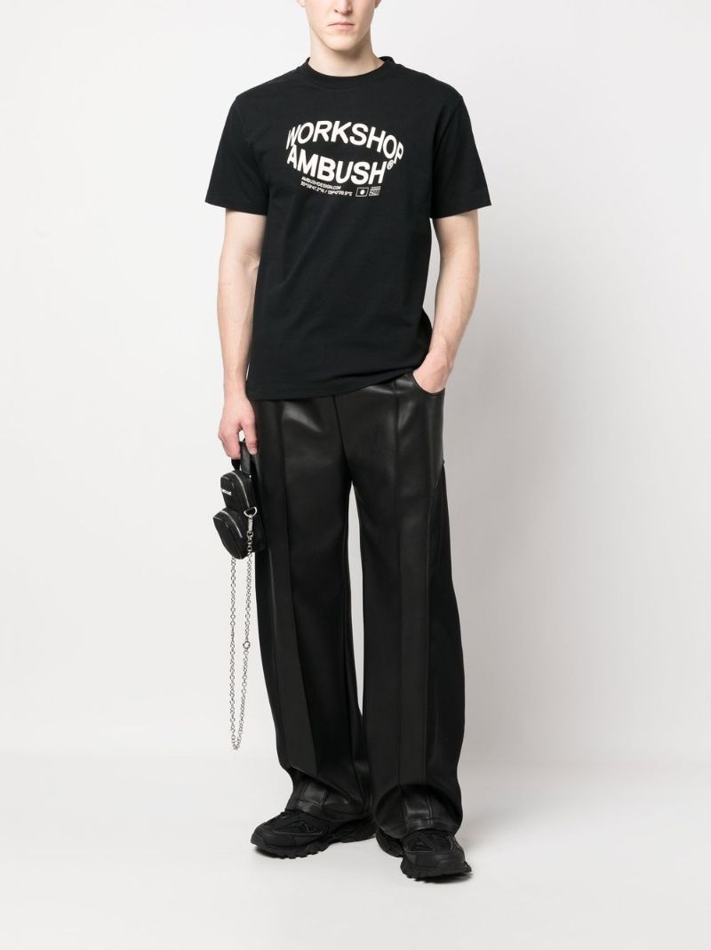 Black Revolve Logo Print Cotton T-shirt