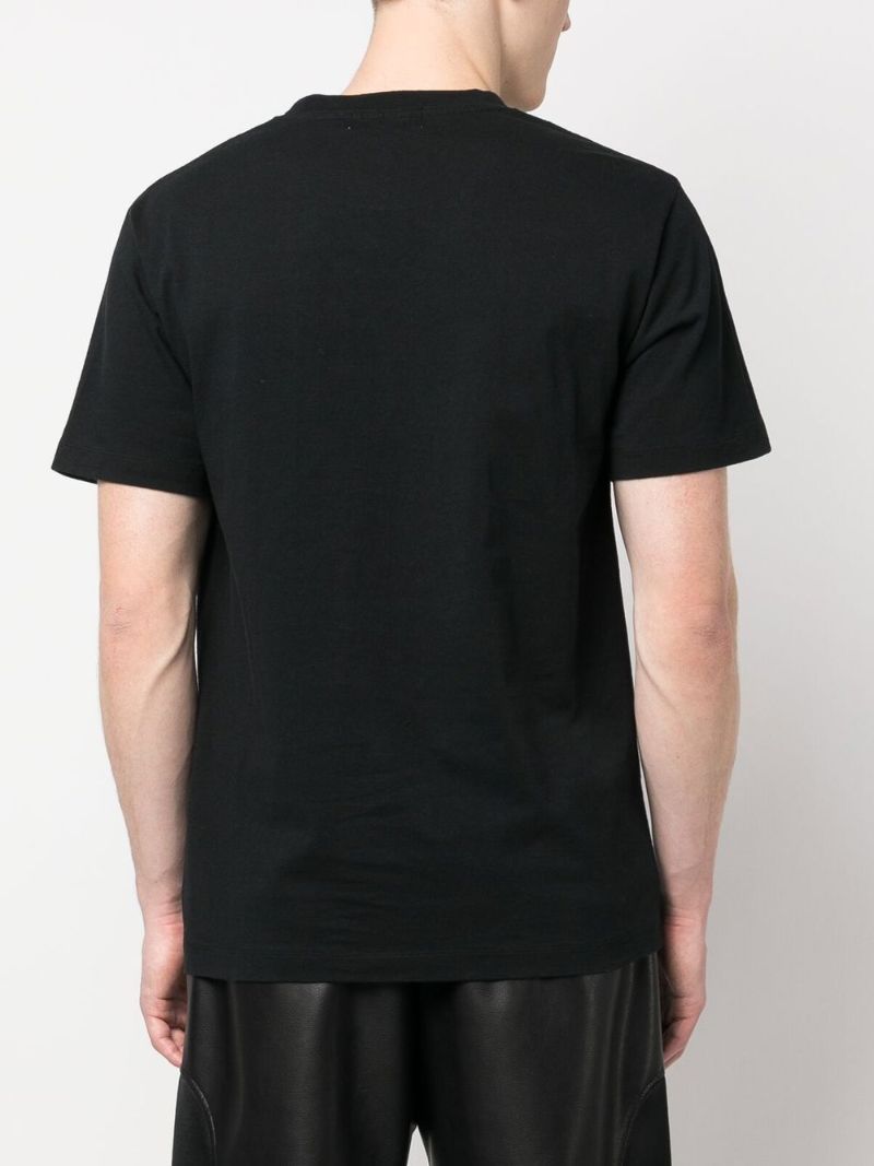 Black Revolve Logo Print Cotton T-shirt