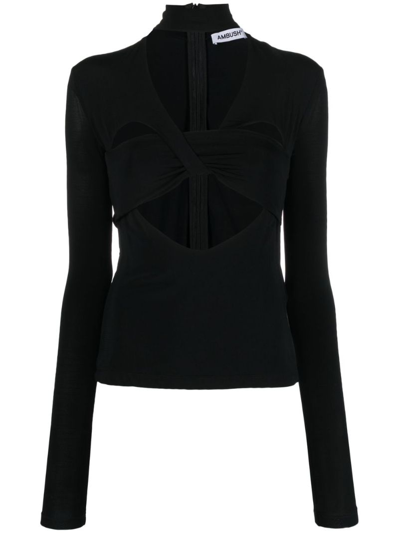Black Cut-out Top