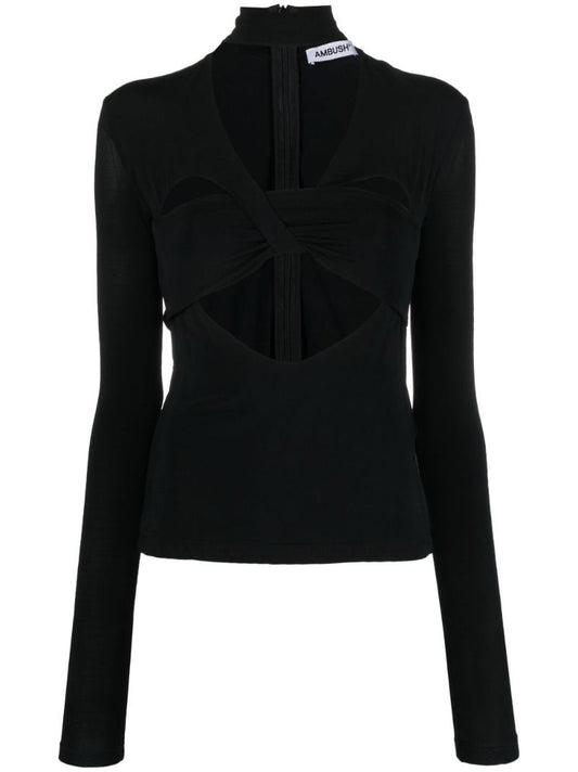 Black Cut-out Top