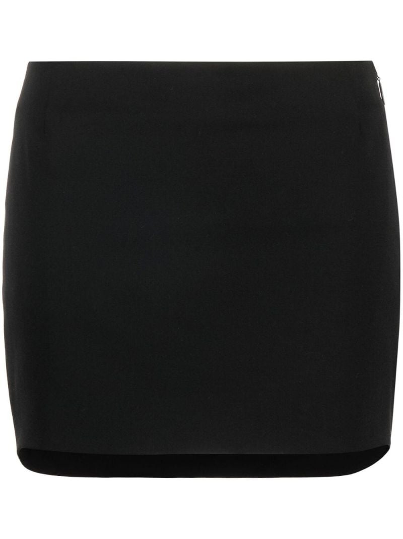 Black Asymmetric Mini Skirt