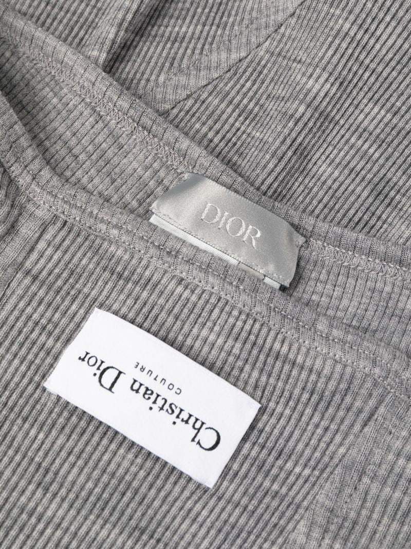 Grey Ribbed Wool Boxers