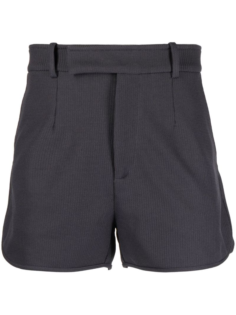 Grey Cotton Mini Shorts