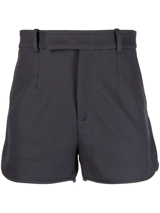 Grey Cotton Mini Shorts