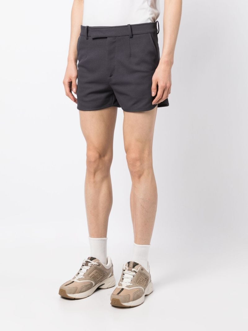 Grey Cotton Mini Shorts