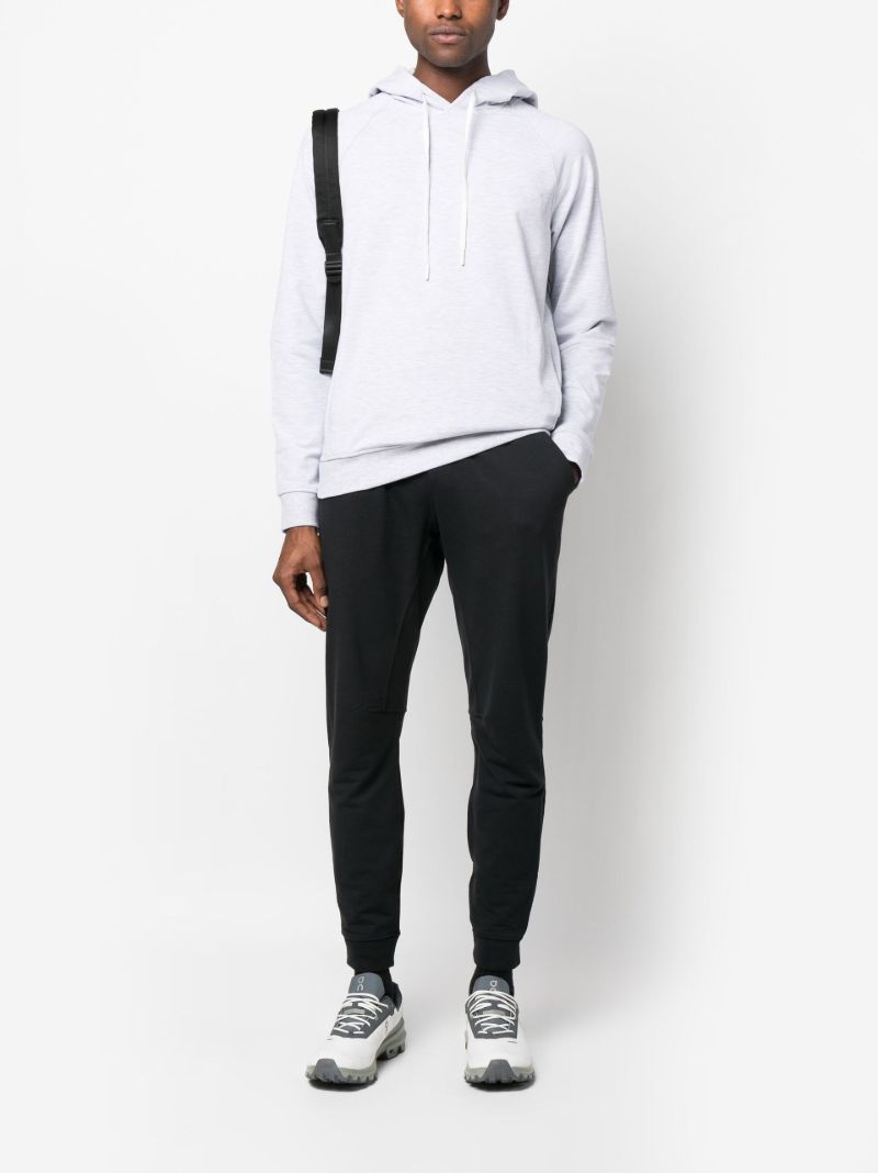Grey Drawstring Fleece Hoodie