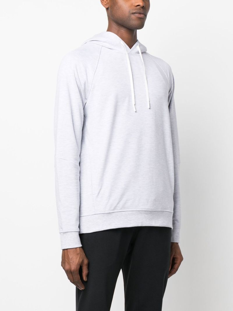 Grey Drawstring Fleece Hoodie