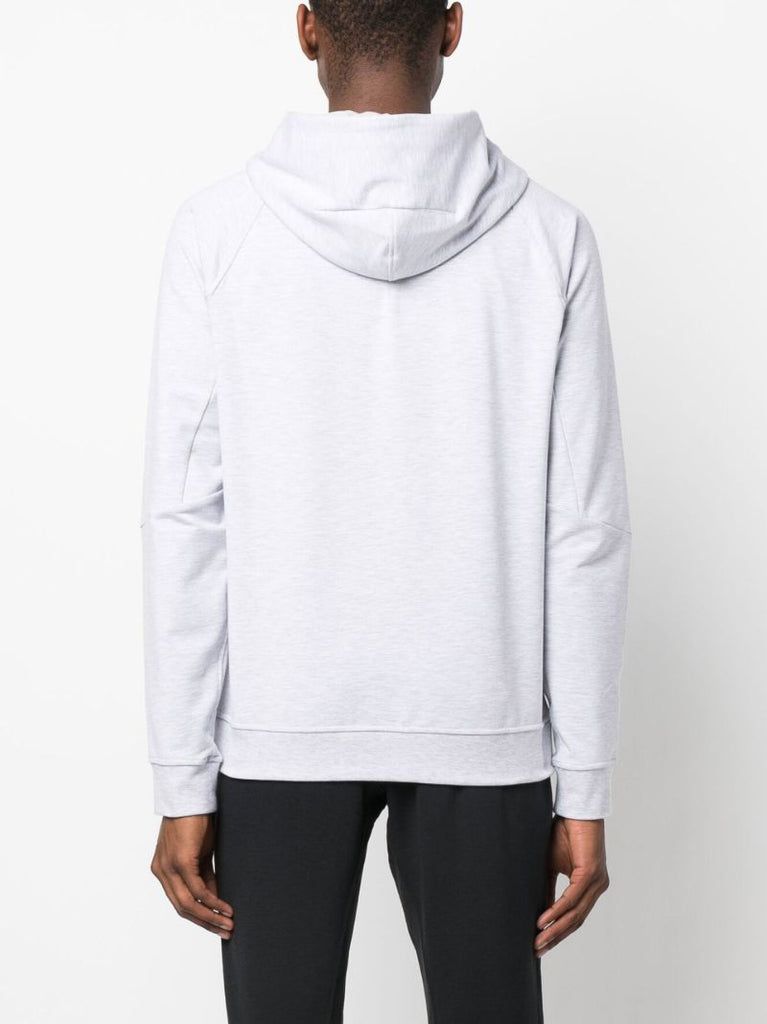 Grey Drawstring Fleece Hoodie