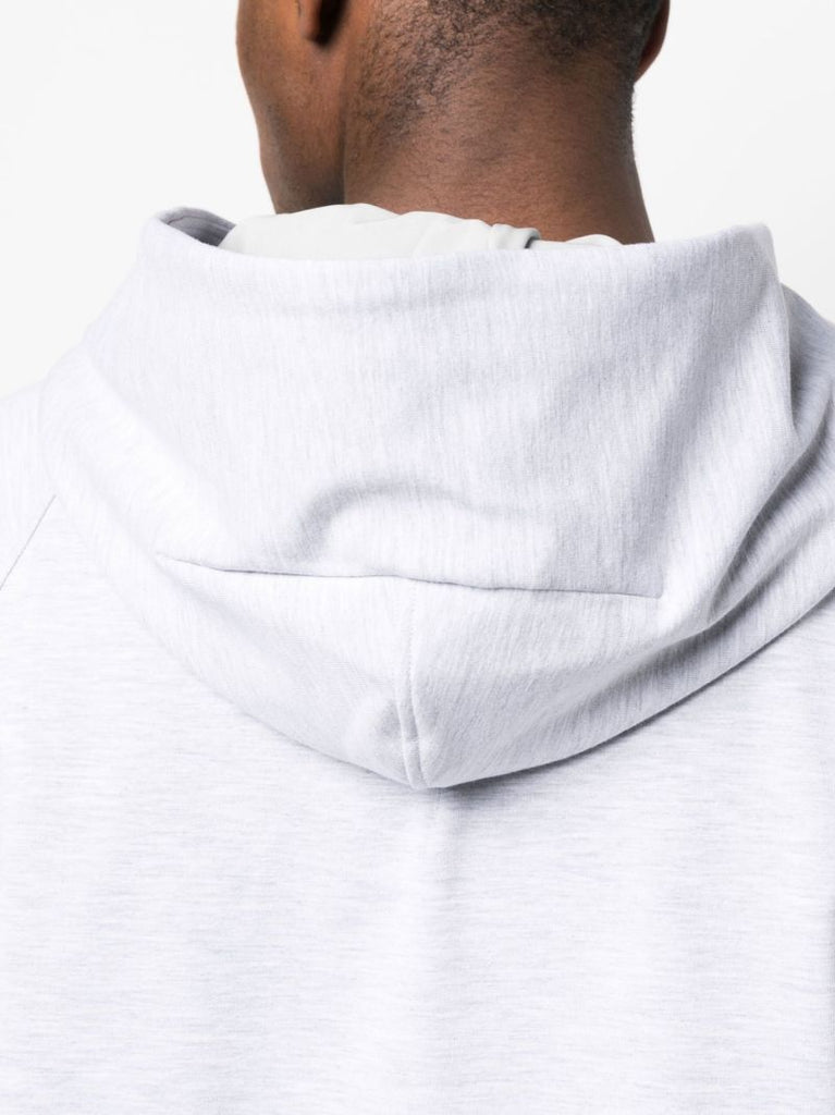 Grey Drawstring Fleece Hoodie