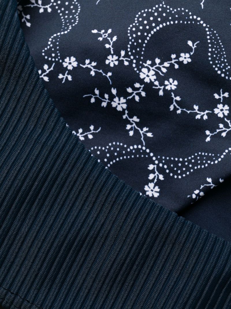 Blue Bellamy Bandana Print Layered Bikini Top