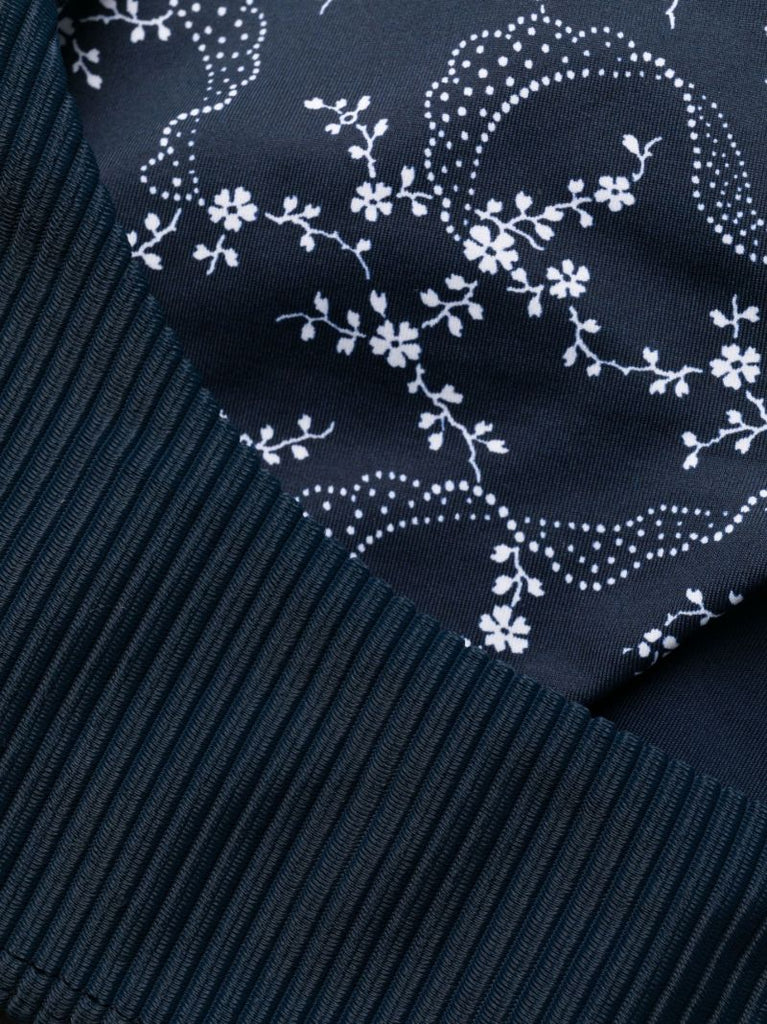 Blue Bellamy Bandana Print Layered Bikini Top