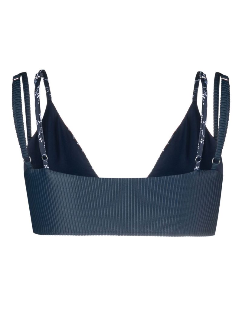 Blue Bellamy Bandana Print Layered Bikini Top