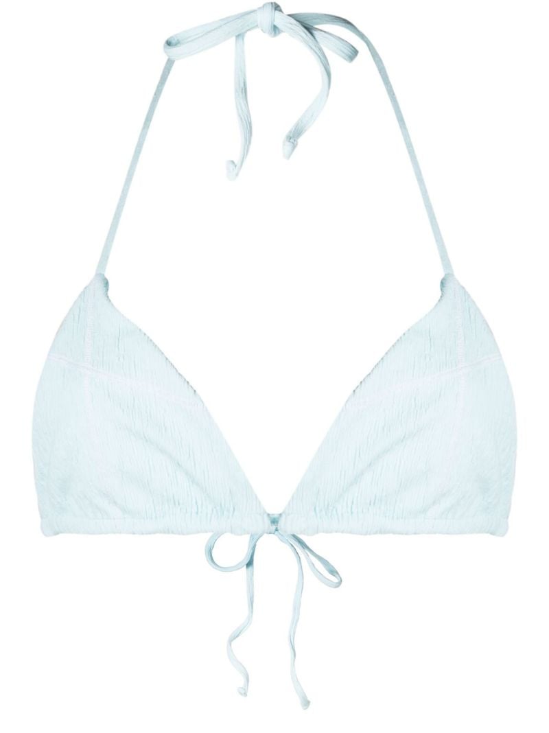Blue Tia Triangle Bikini Top