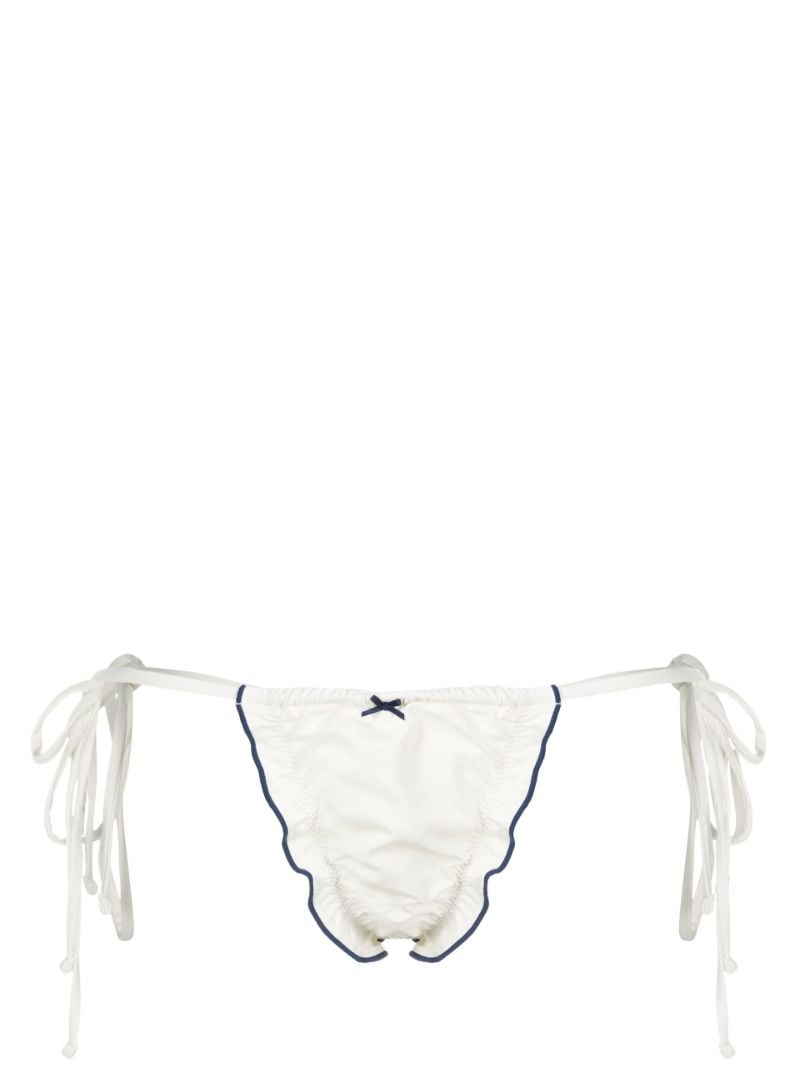 White Tidal Side-tie Bikini Bottoms