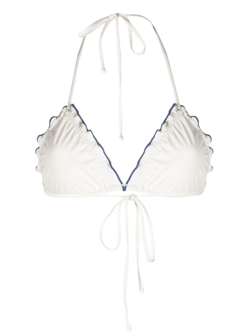 White Tidal Thermal Halterneck Bikini Top