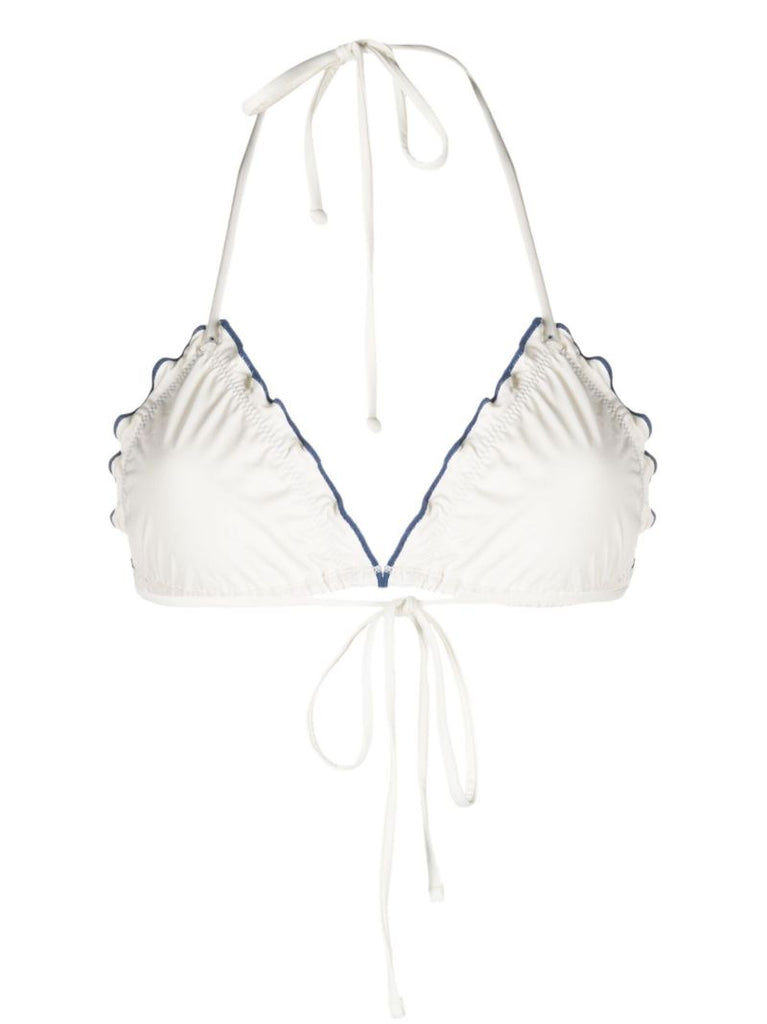 White Tidal Thermal Halterneck Bikini Top