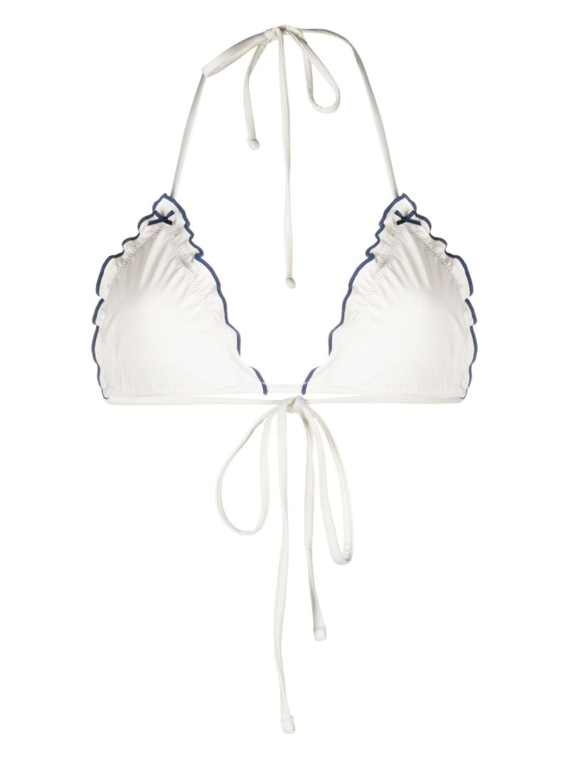 White Tidal Thermal Halterneck Bikini Top
