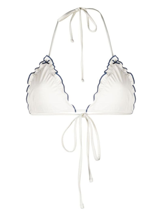 White Tidal Thermal Halterneck Bikini Top